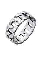 KUZZOI KUZZOI Ringen Heren Statement Massief Trend Cool geoxideerd in 925 Sterling Zilver