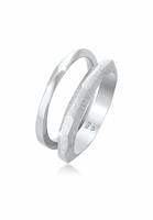 Elli PREMIUM Elli PREMIUM Ring Damesring Duo Basis Gedraaide Structuur Trend in 925 Sterling Zilver