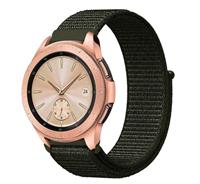Strap-it Samsung Galaxy Watch 42mm nylon band (donkergroen)