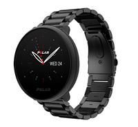 Strap-it Polar Ignite 2 stalen band (zwart)