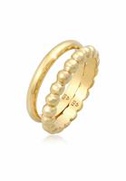 Elli Dames Band Ring Duo Basic Ball Trend in 925 Sterling Zilver