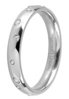 Jacques Lemans Fingerring S-R61A52,54,56,58, mit Kristallstein