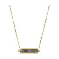 Fossil Kette mit Anhänger »Val, JF03867710«, mit Perlmutt und Glassteinen