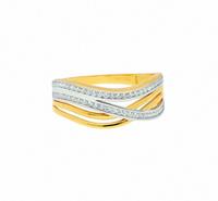 Adelia´s Fingerring »333 Gold Ring mit Zirkonia«, Goldschmuck für Damen