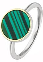 Jobo Fingerring, 925 Silber mit synthetischem Malachit