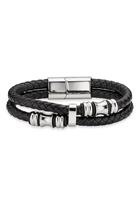 Bruno Banani Leren armband met zirkoon (synthetisch)