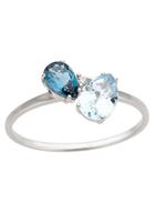 Firetti Goldring, mit Blautopas (behandelt), Blautopas London Blue (behandelt) und Brillant