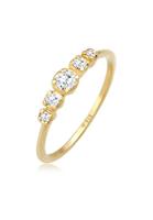 Elli Dames Verloving Eternity Elegant met Zirkonia Stenen in 925 Sterling Zilver Verguld