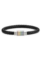 Bruno Banani Leren armband met epoxyhars