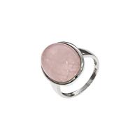 Zeeme Ring »925/- Sterling Silber rhodiniert Rosaquartz«
