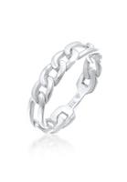 Elli Damesring Figaro Links Ontwerp Chunky Trend in 925 Sterling Zilver