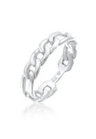 Elli Damesring Figaro Links Ontwerp Chunky Trend in 925 Sterling Zilver Zilver