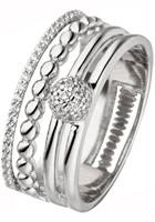 Jobo Fingerring, 925 Silber mit 41 Zirkonia