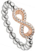 Jobo Fingerring »Ring Unendlichkeit mit 29 Zirkonia«, 925 Silber