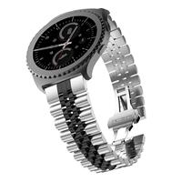 Strap-it Samsung Galaxy Watch 42mm Jubilee stalen band (zilver/zwart)
