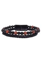 Firetti Lederarmband, Made in Germany - mit Onyx, Jaspis