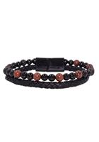 Firetti Lederarmband, Made in Germany - mit Onyx, Jaspis