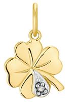amor Hanger met motief voor dames, goud 375, zirkonia synth. | Klaverblad
