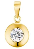 amor Motief tag voor dames, 750 goud, gesynthetiseerde zirkonia
