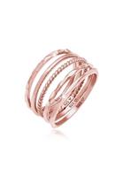 Elli Dames Band Set Stapelen Minimaal Trend Blogger Basis in 925 Sterling Zilver
