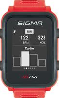 Sigma sporthorloge set iD.TRI waterdicht/gps rood 5 delig