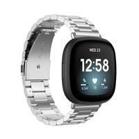 Strap-it Fitbit Sense stalen bandje (zilver)