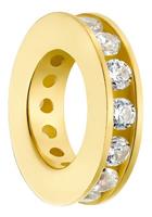 amor Motief tag voor dames, 375 gouden cubic zirconia (synth.) | doopring