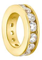 amor Motief tag voor dames, 750 gouden cubic zirconia (synth.) | doopring