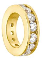 amor Motief tag voor dames, 750 gouden cubic zirconia (synth.) | doopring