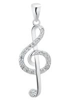 amor Motief tag voor dames, 925 Sterling Zilveren Zirconia (synth.) | Clef