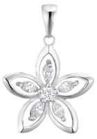 amor Hanger met motief voor dames, 925 Sterling zilver, zirkonia synth. | bloem
