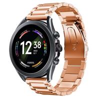Strap-it Fossil Gen 6 - 44mm stalen band (rosé goud)