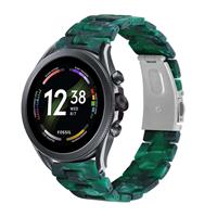 Strap-it Fossil Gen 6 - 44mm resin band (groen)