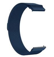 Strap-it Milanese horlogeband 22mm - universeel - blauw