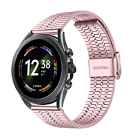 Strap-it Fossil Gen 6 - 44mm roestvrij stalen band (rosé pink)