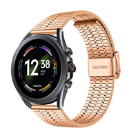 Strap-it Fossil Gen 6 - 44mm roestvrij stalen band (rosé goud)