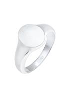 KUZZOI Heren Zegel Basic Minimaal Robuust Mat in 925 Sterling Zilver