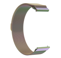 Strap-it Milanese horlogeband 20mm - universeel - regenboog