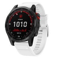Strap-it Garmin Fenix 7 siliconen bandje (wit)