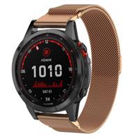 Strap-it Garmin Fenix 7x Milanese band (rosé goud)
