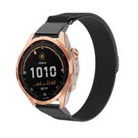 Strap-it Garmin Fenix 7s Milanese band (zwart)