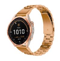 Strap-it Garmin Fenix 7s stalen band (rosé goud)