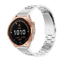 Strap-it Garmin Fenix 7s stalen band (zilver)