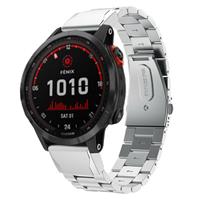 Strap-it Garmin Fenix 7 stalen band (zilver)