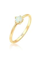 Elli Dames Band Basis Geo met Synthetische Opaal in 925 Sterling Zilver