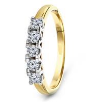 Memoire Geelgouden diamanten ring 0.37 ct
