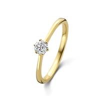 Diamonde Geelgouden diamanten solitair ring