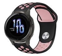 Strap-it Garmin Venu 2s sport bandje - 40mm - zwart/roze