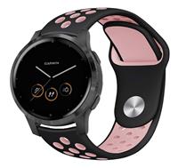 Strap-it Garmin Vivoactive 4s sport band - 40mm - zwart/roze