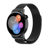 Strap-it Huawei Watch GT 3 42mm Milanese band (zwart)